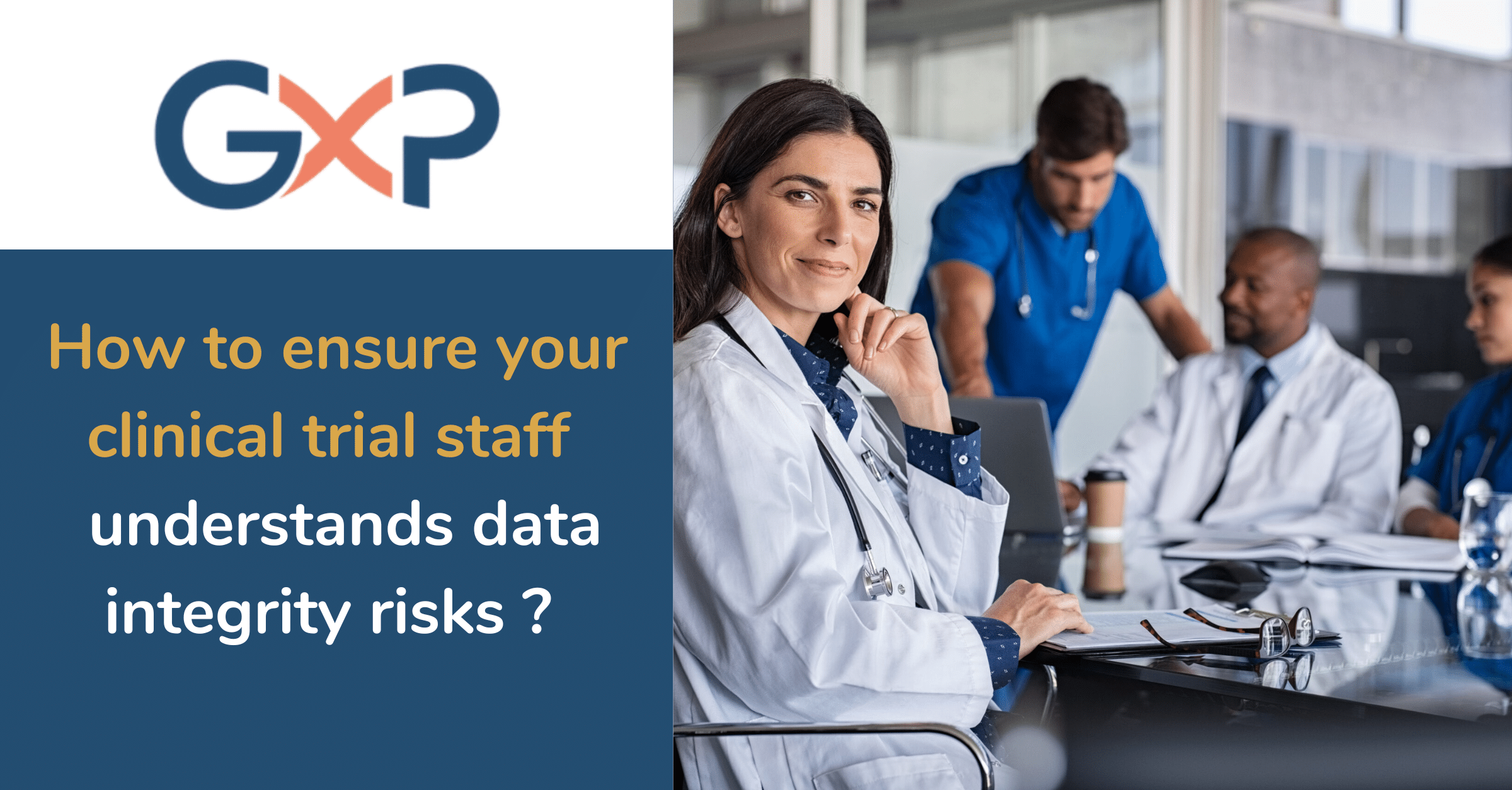 Clinical trial team reviewing data entries to prevent integrity risks